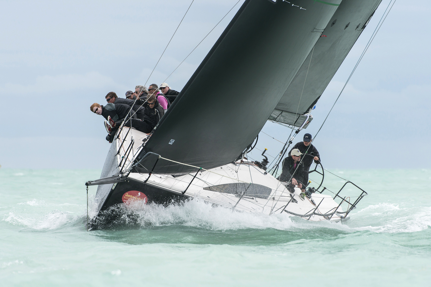 The Sydney 43 Christopher Dragon with her Uni-Titanium No. 1 and mainsail.