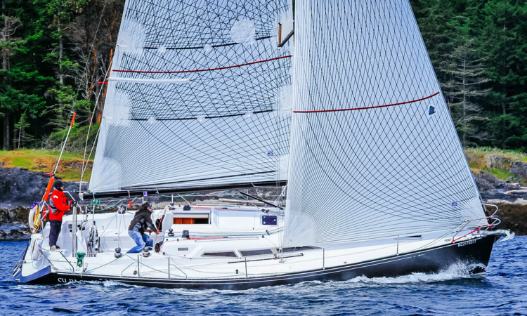 Tape-Drive Carbon Polyester mainsail and genoa on a C&C 37R