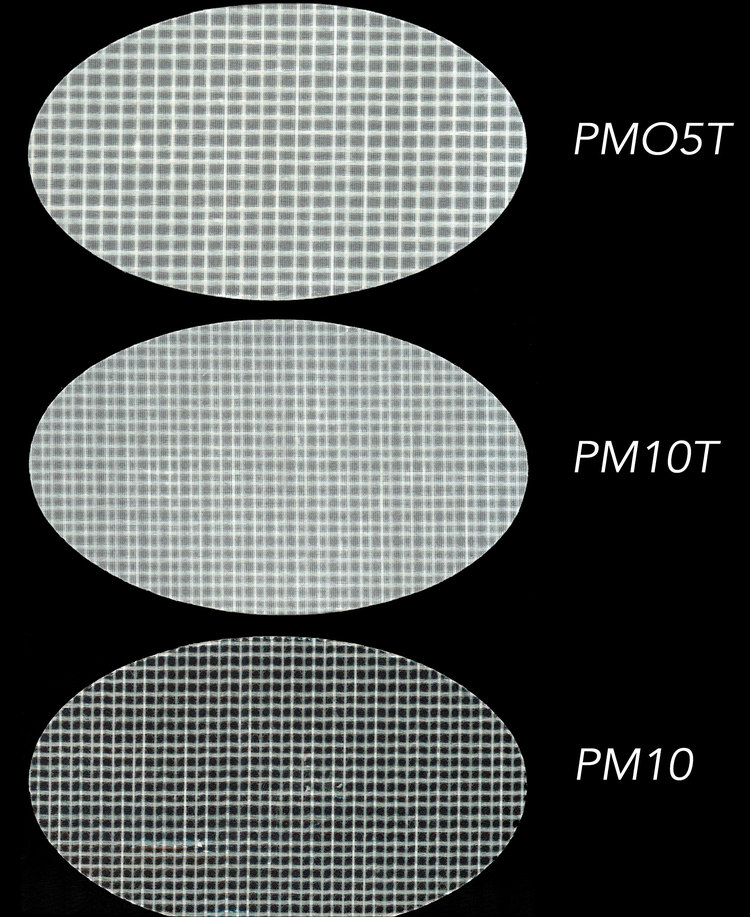 Three different styles of polyester laminates made by Dimension Polyant for Tape-Drive sails.