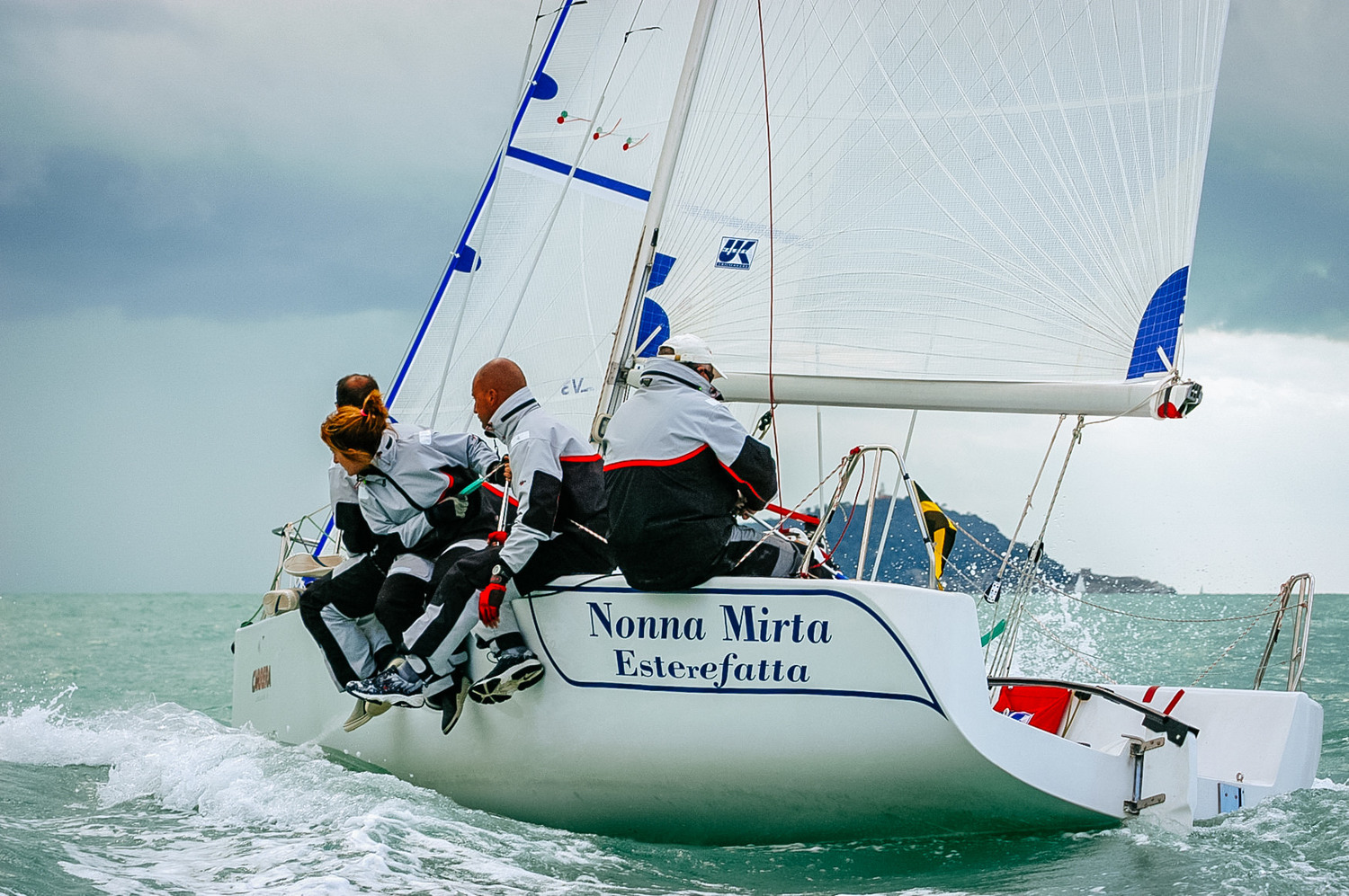 Giovanni Passeggeri's Este24 with Tape-Drive Silver racing sails.