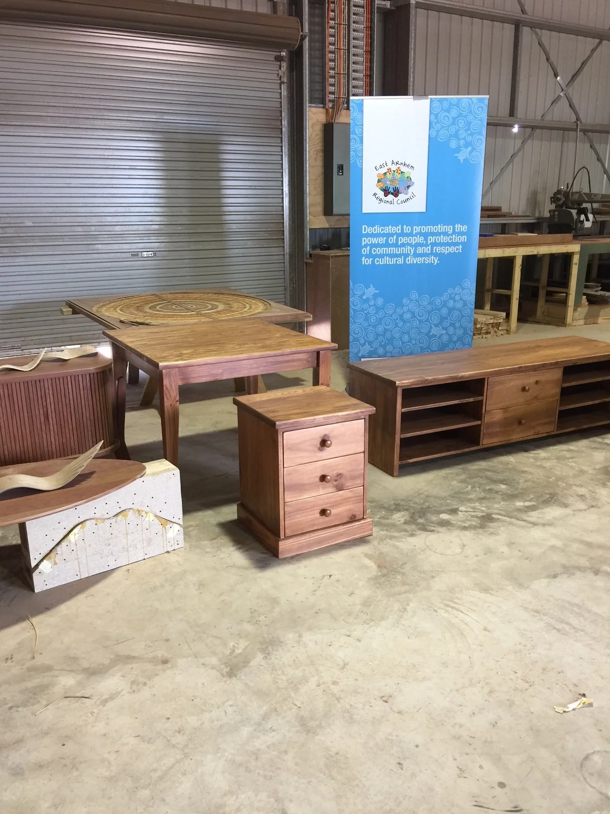 COUNCIL RECEIVES FIRST LOCALLY MADE FURNITURE ORDER — East Arnhem