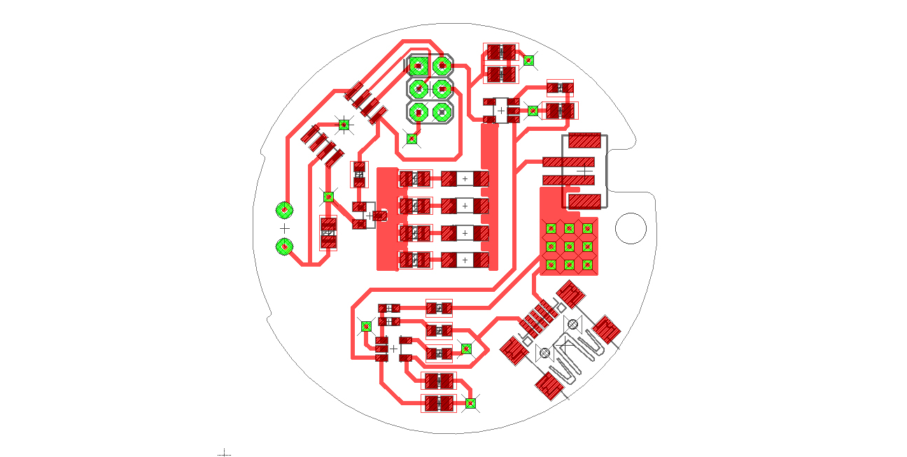 Layout of the printed circuit board.
