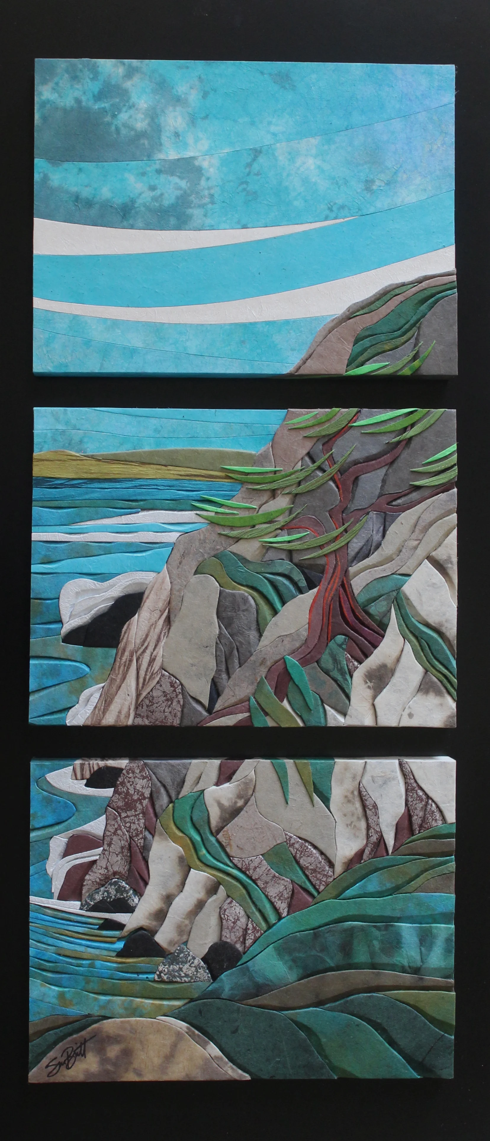 Looking Down from Cliff Edge