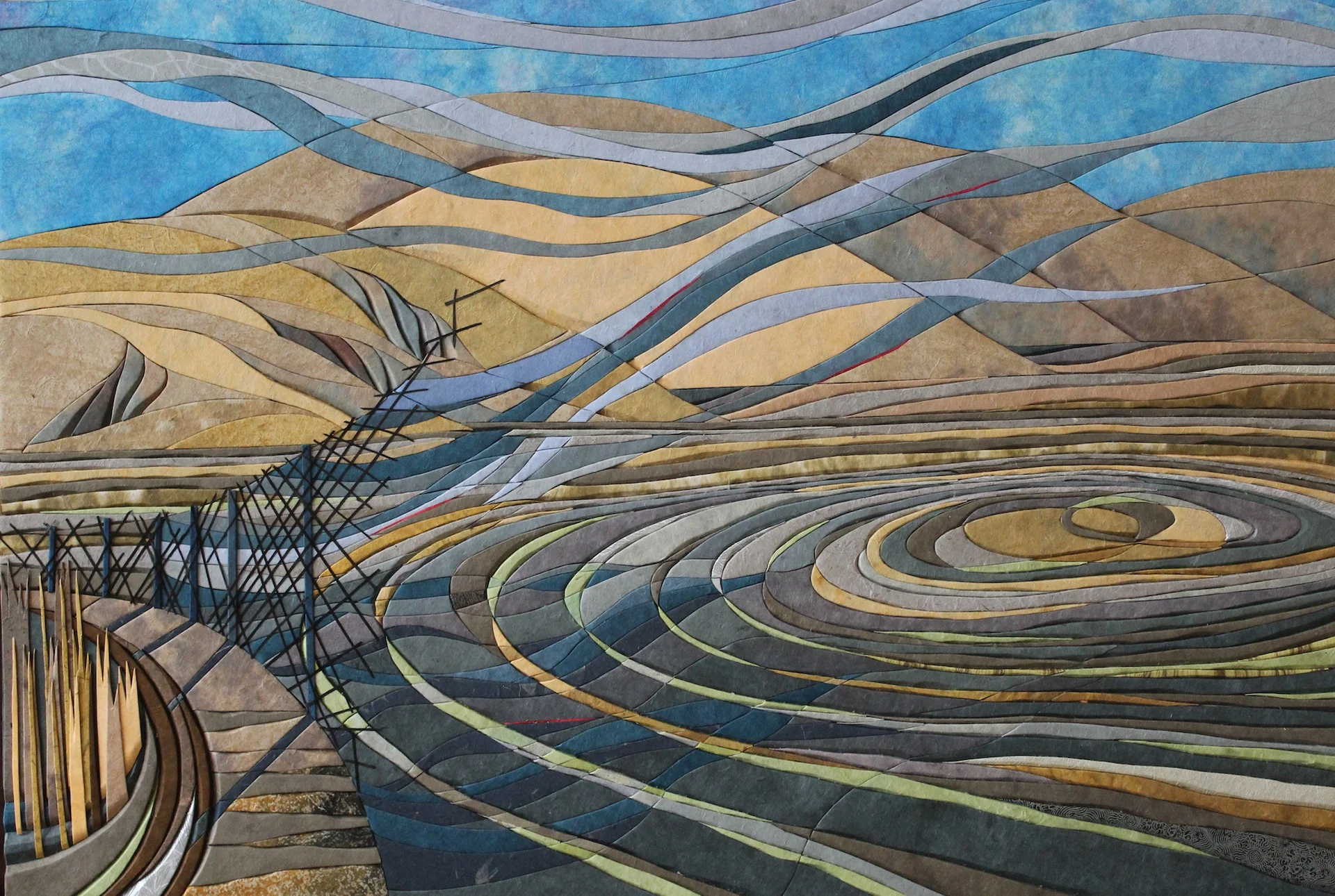 Winter Field, Flight of Red Winged Black Birds