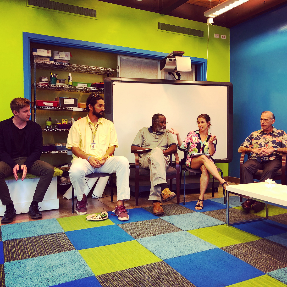 The Punahou School hosted a Future of Learning panel discussion on 1/25. I was privileged to join my fellow panelists (left to right): Basecamp Design Partner Viktor Venson; Dan Kinzer, Director of Punahou's Luke Center for Public Service; John Francis, "Planetwalker" and National Geographic Fellow; Robyn Vierra, Associate Director of Punahou's Wo Center for Global Learning; and Tony Wagner, author of Creating Innovators and Senior Research Fellow at the Learning Policy Institute.