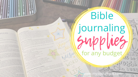 Bible journaling supplies for any budget