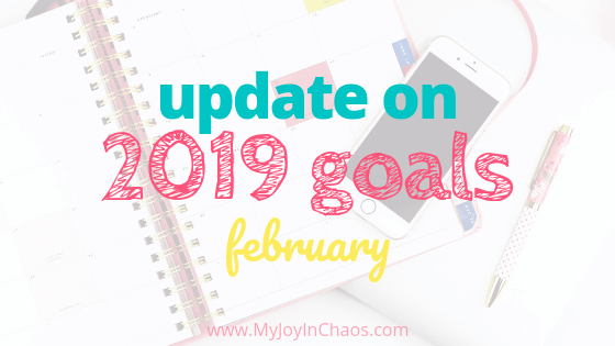  2019 goal progress February update 