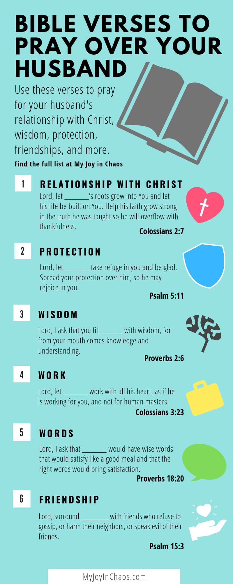  pray over your husband infographic 