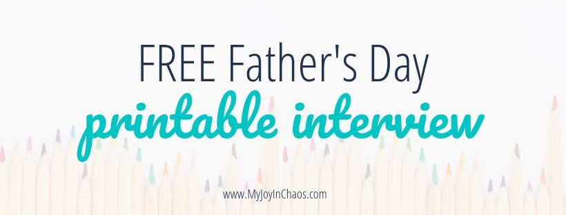  Free printable father’s day interview sheet for kids 