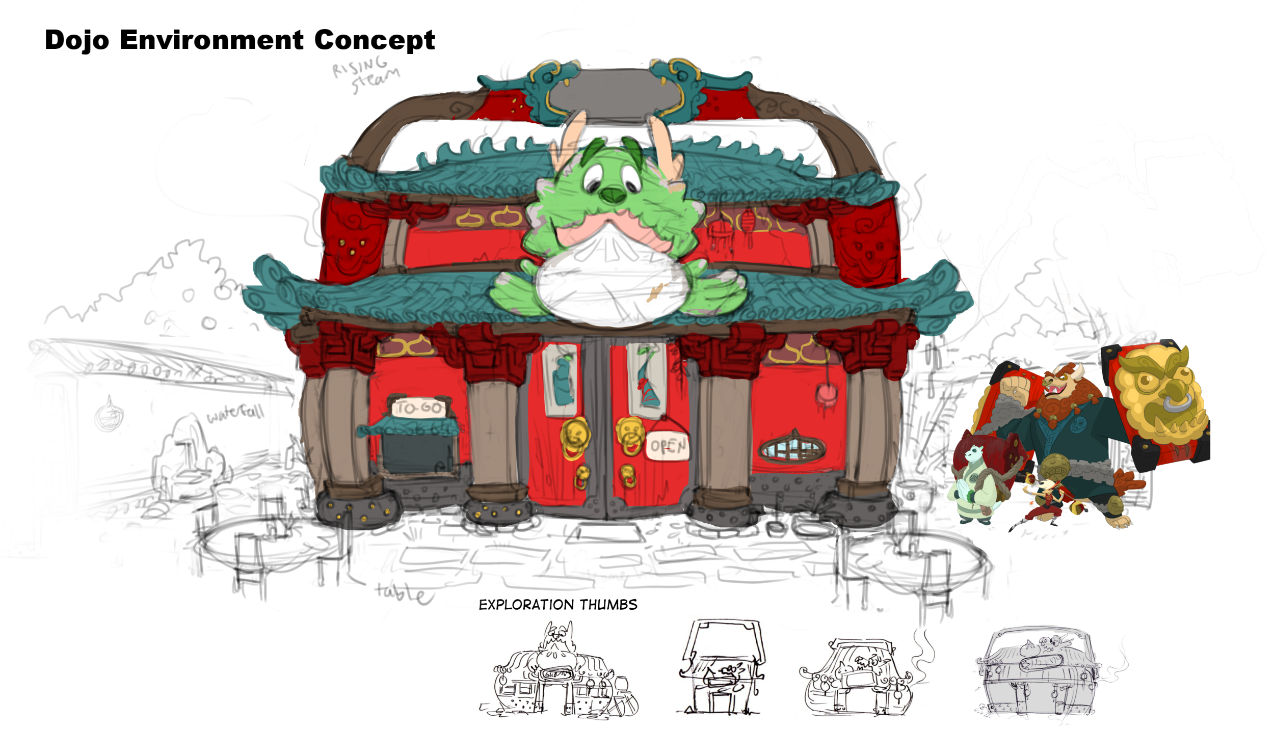 DonnaVu_DragonRoll_Env_Dojo_Drawing_01.png