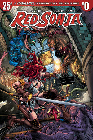 On Sale - December 14th The barbarian She-Devil with a Sword faces a whole different world and challenges in this new adventure written by Amy Chu and drawn by Carlos Gomez. Somewhere deep underground, strange and powerful demons clad in metal armor attack and roust Red Sonja from a deep magical sleep. Confused and weaponless, she must find a way to defeat these mysterious creatures, escape from her solitary prison, and make her way to the surface to discover where she is, and why she was put there...