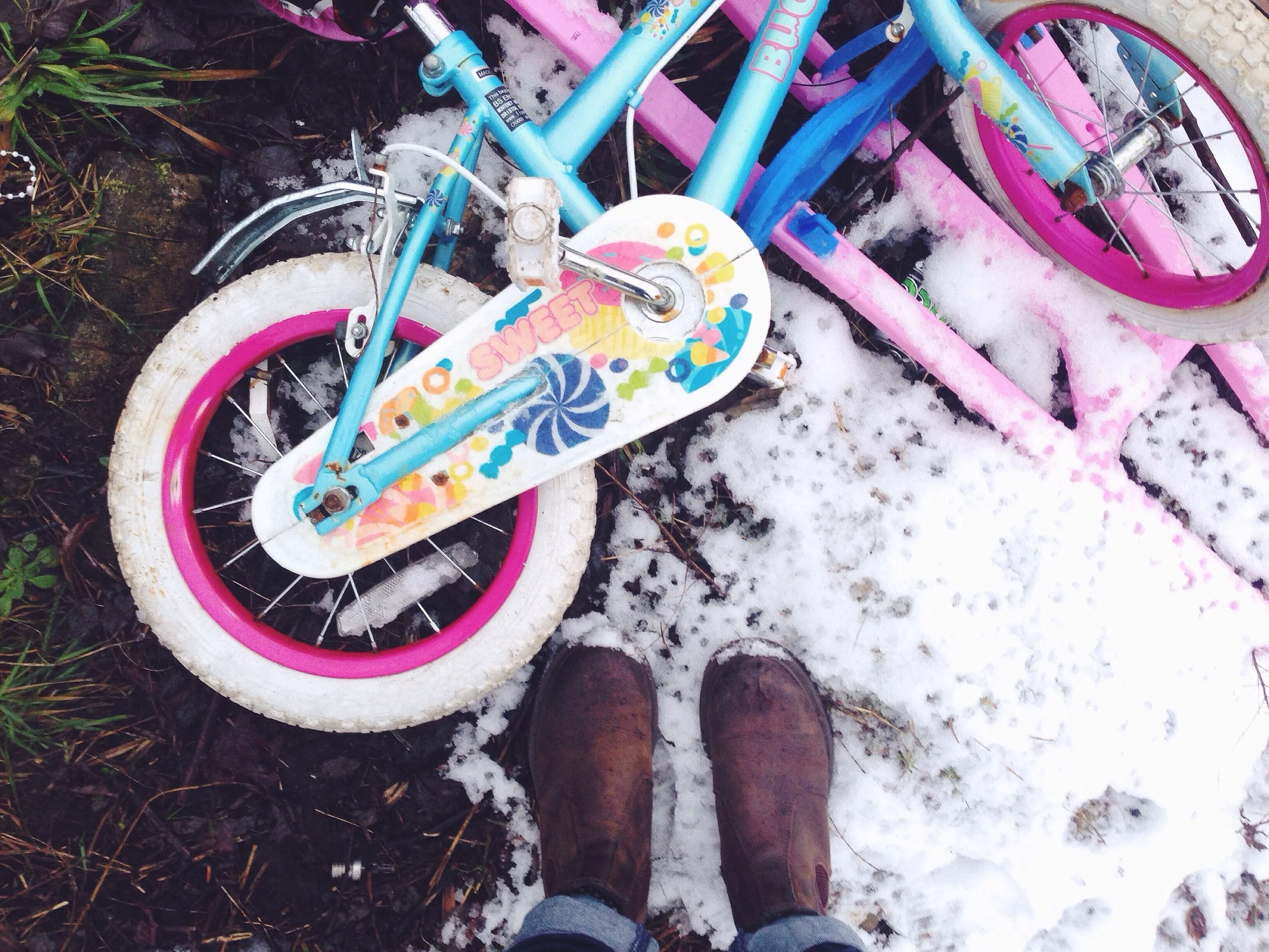 I hope she got a new bike.