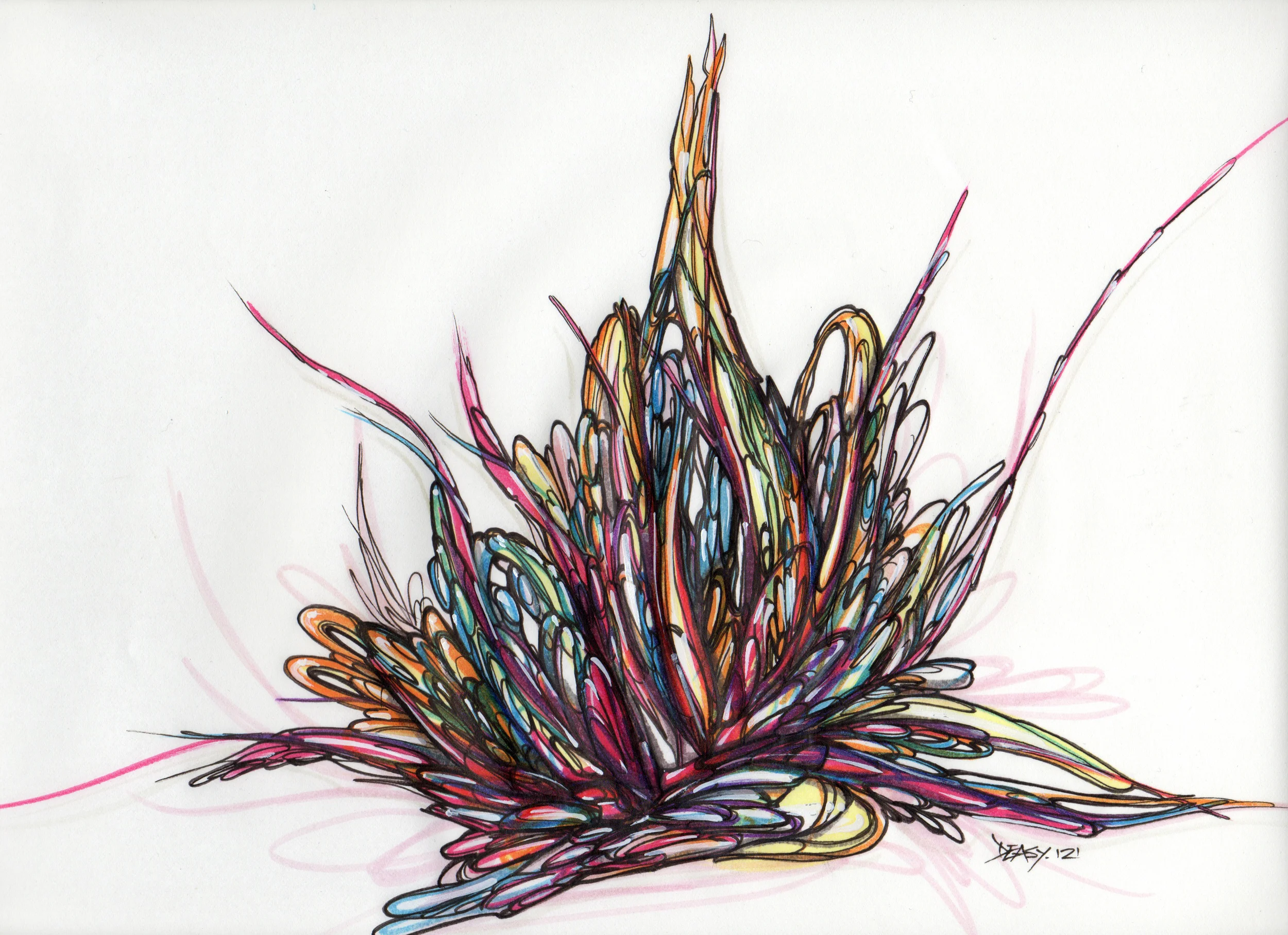  Proposal sketch for Lighting in a Bottle Festival. 2013