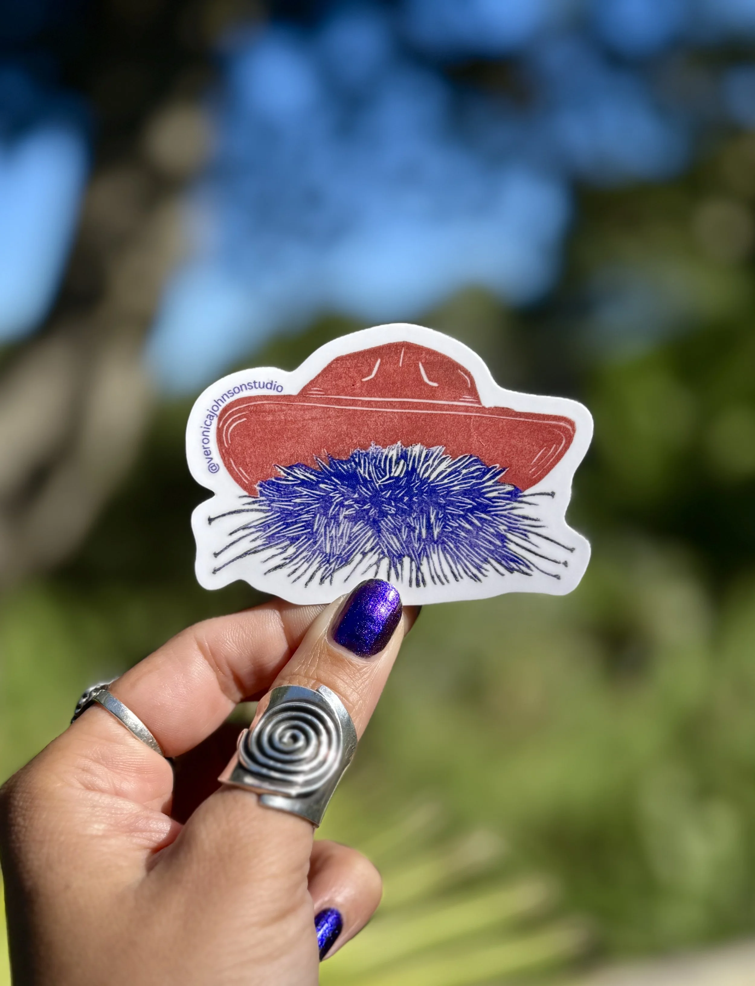 Sea Urchin Cowboy Sticker