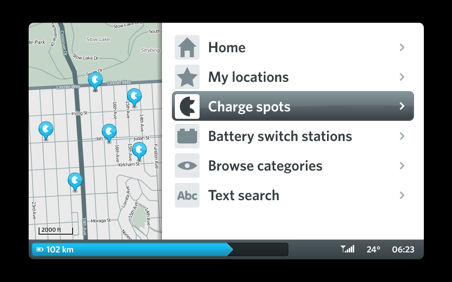 Better Place driver dashboard