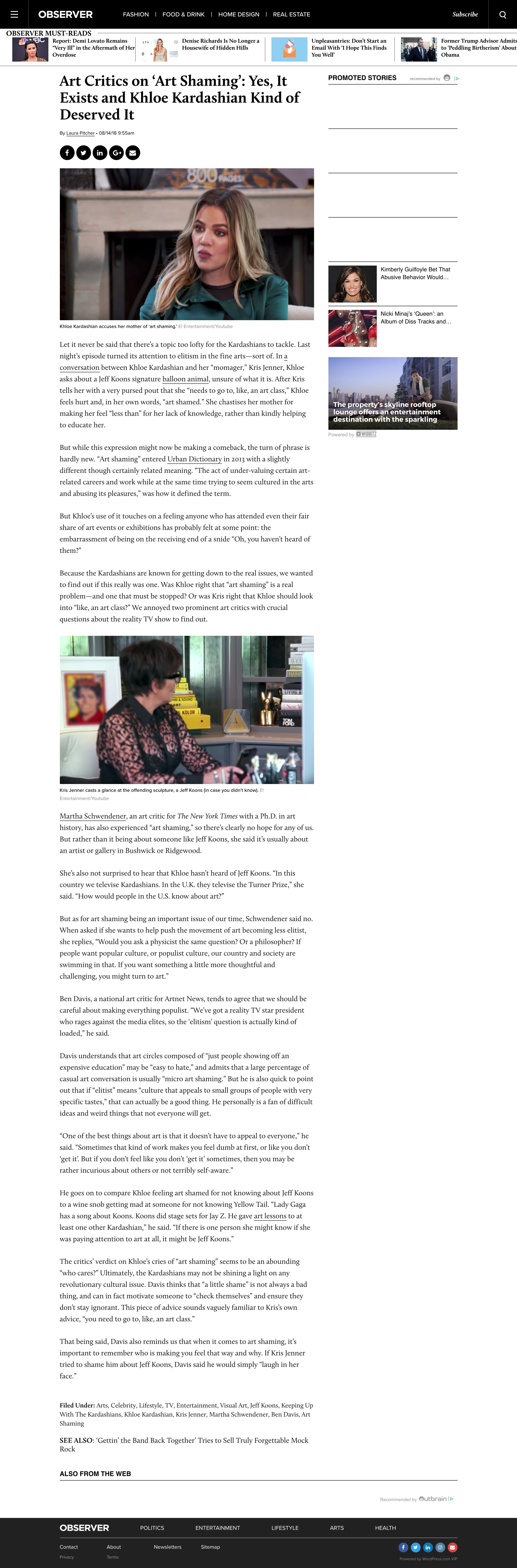 ‘Art Shaming’ Khloe Kardashian Over Jeff Koons Is Fine Art Critics Observer (1).png