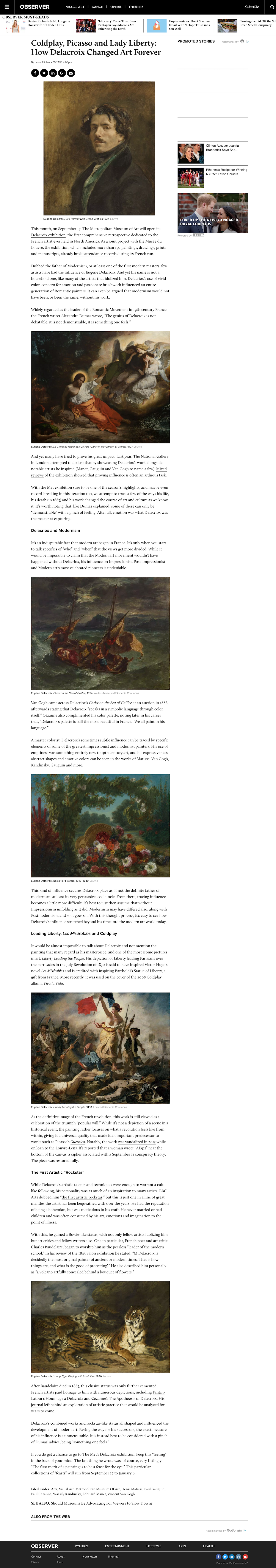Delacroix at the Met How the Artist Inspired Coldplay, Picasso and More Observer.png