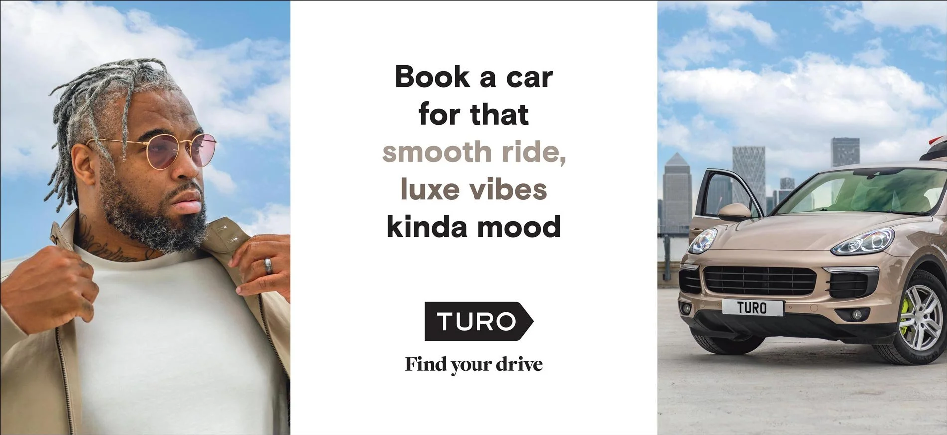 Turo Porsche advertising campaign layout London