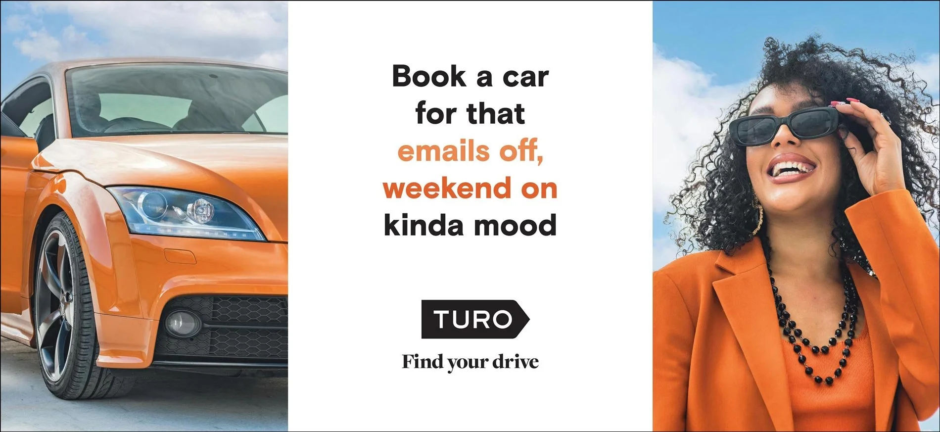 Finished Turo Audi advertising layout for out-of-home