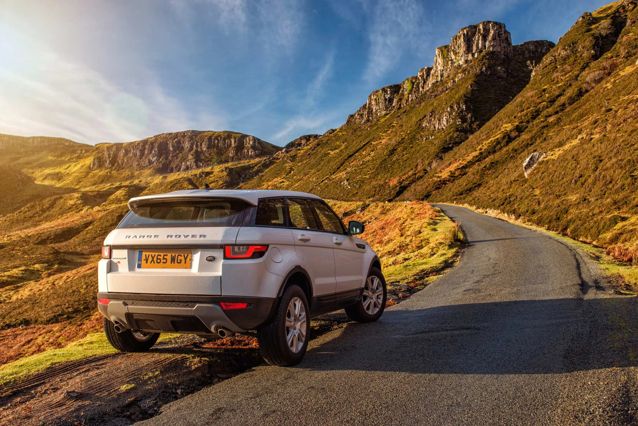 Land Rover Evoque - Quiraing, Skye. Image © Dean Wright Photography