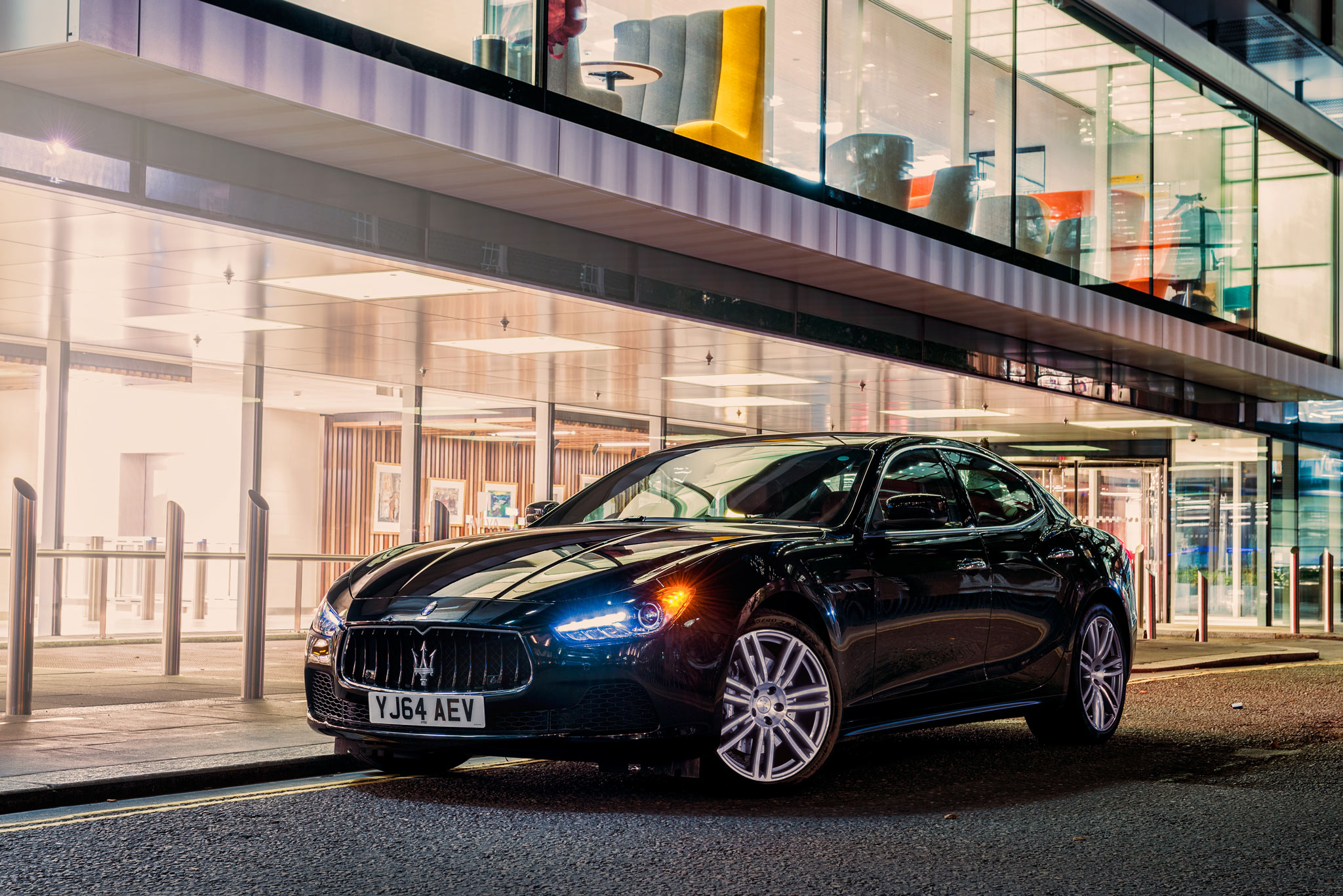 Maserati Ghibli parked up in the City of London