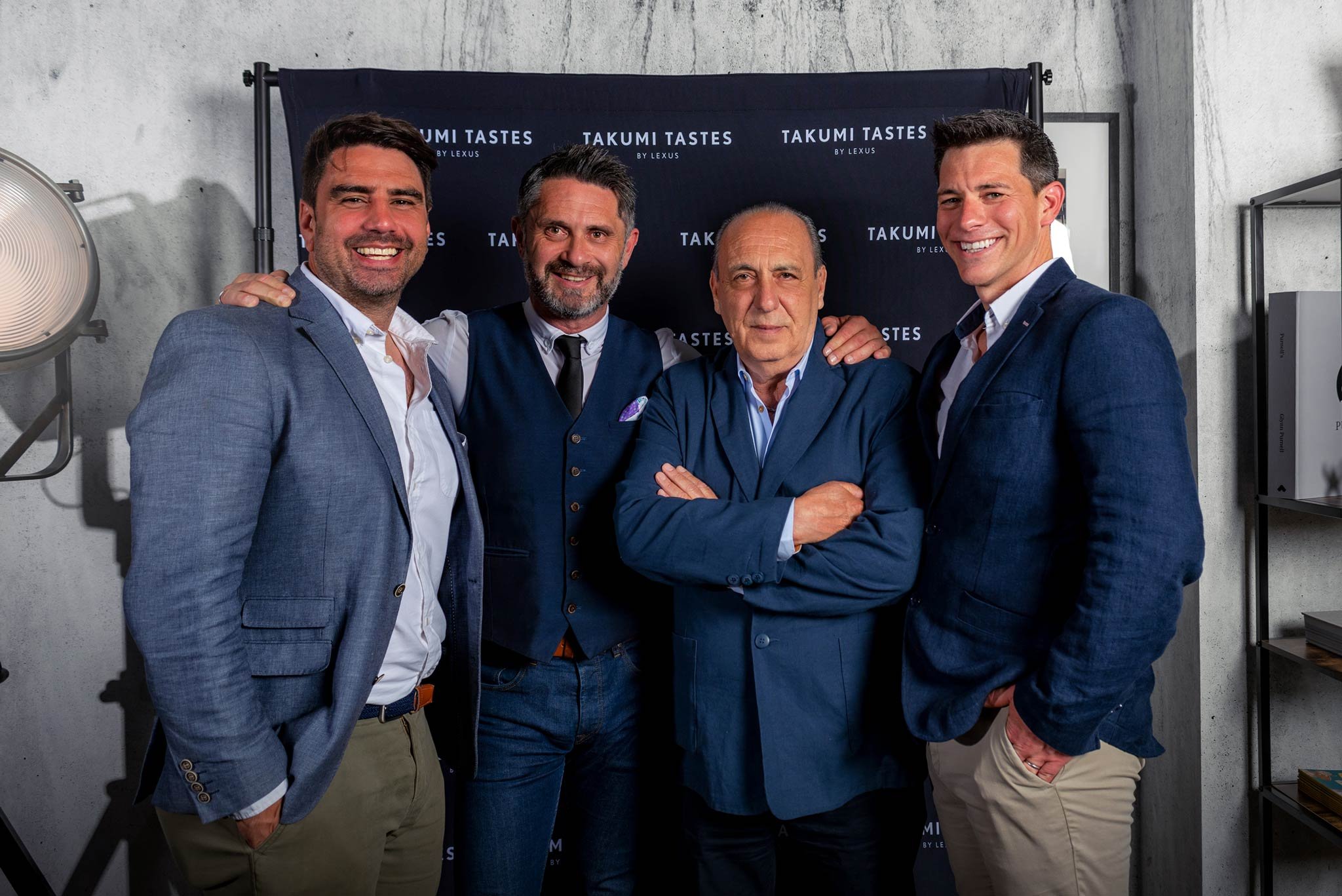 Corporate event photographer London – group portrait of key guests at a Lexus Takumi Tastes brand activation