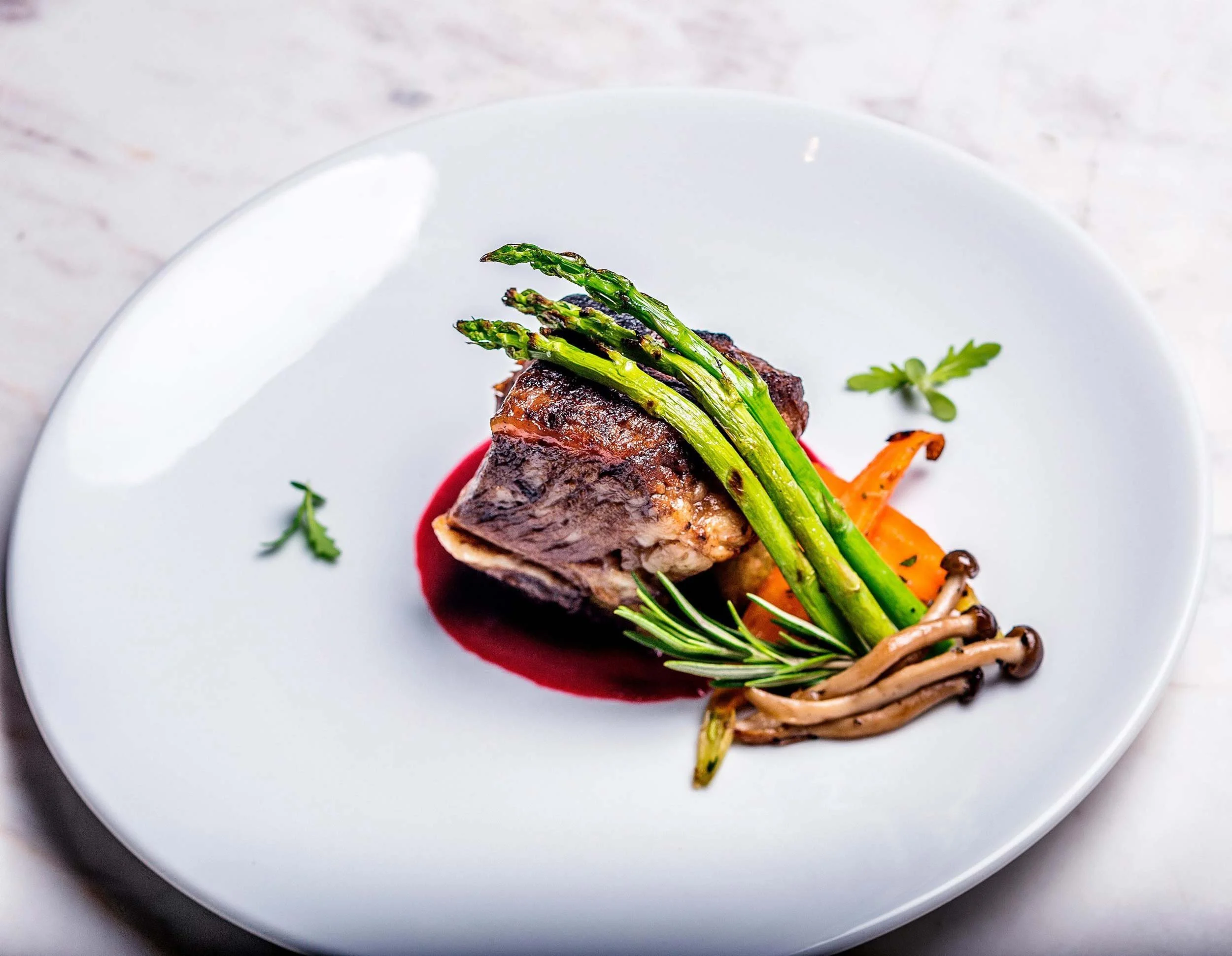 Fine Dining Plated Meat Dish – London Event Photographer