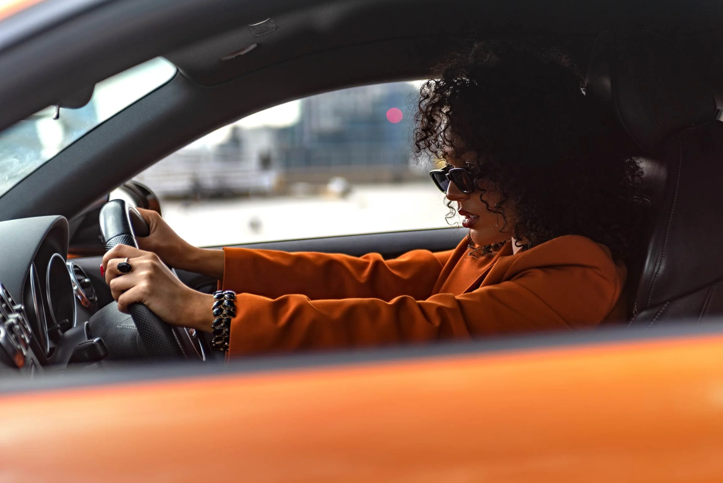 Turo Campaign – Woman Driving Orange Audi TT – London Automotive Photographer