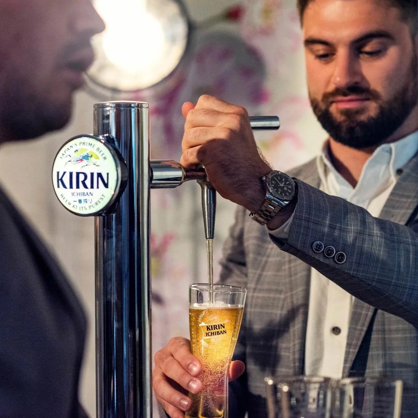 Drinks service at brand activation event photography London