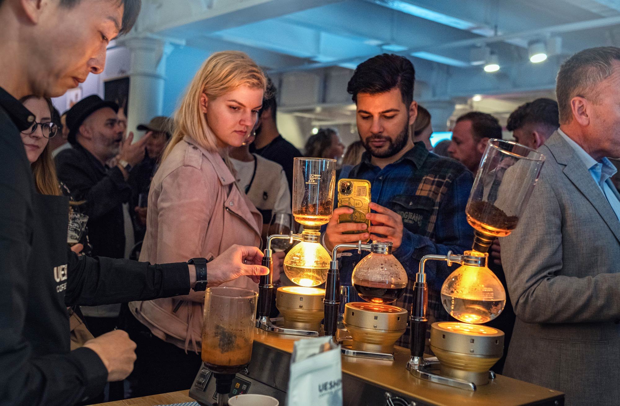 Busy Ueshima Coffee station brand activation photography London