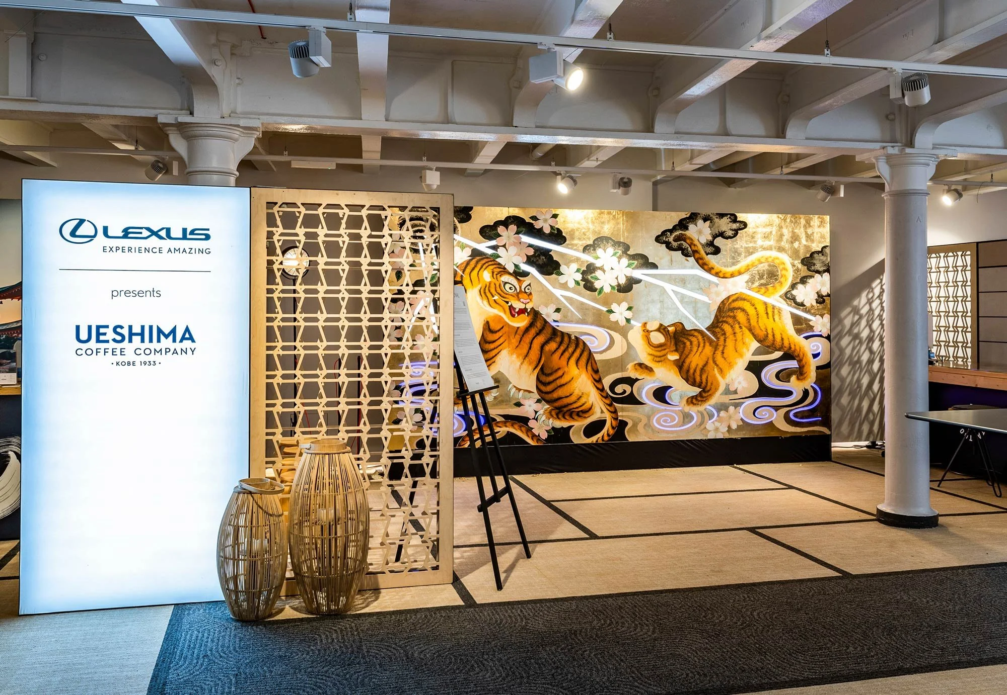 Tiger mural by Claudia De Sabe set design photography London