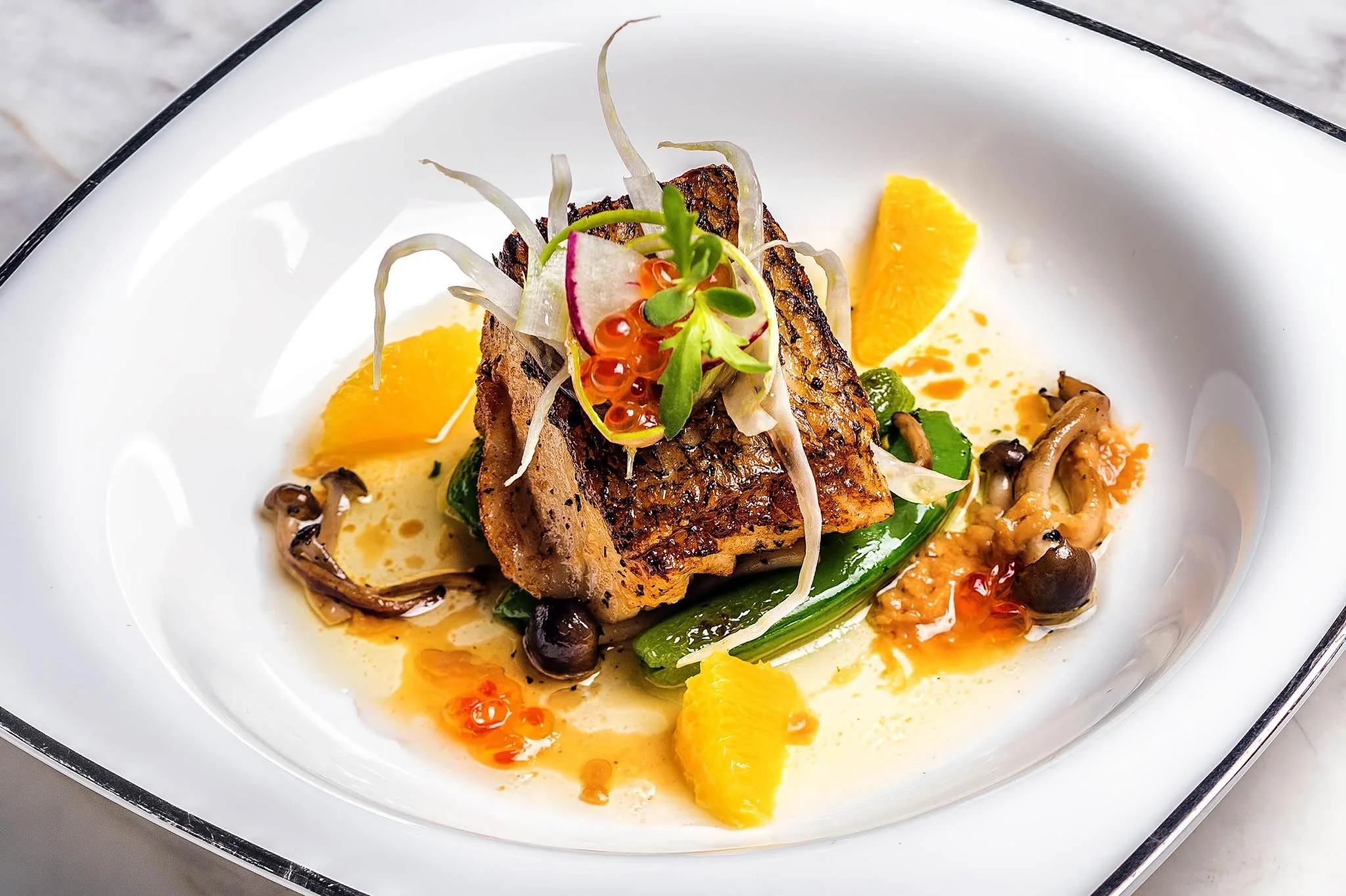 Gourmet restaurant plated dish – London food photographer