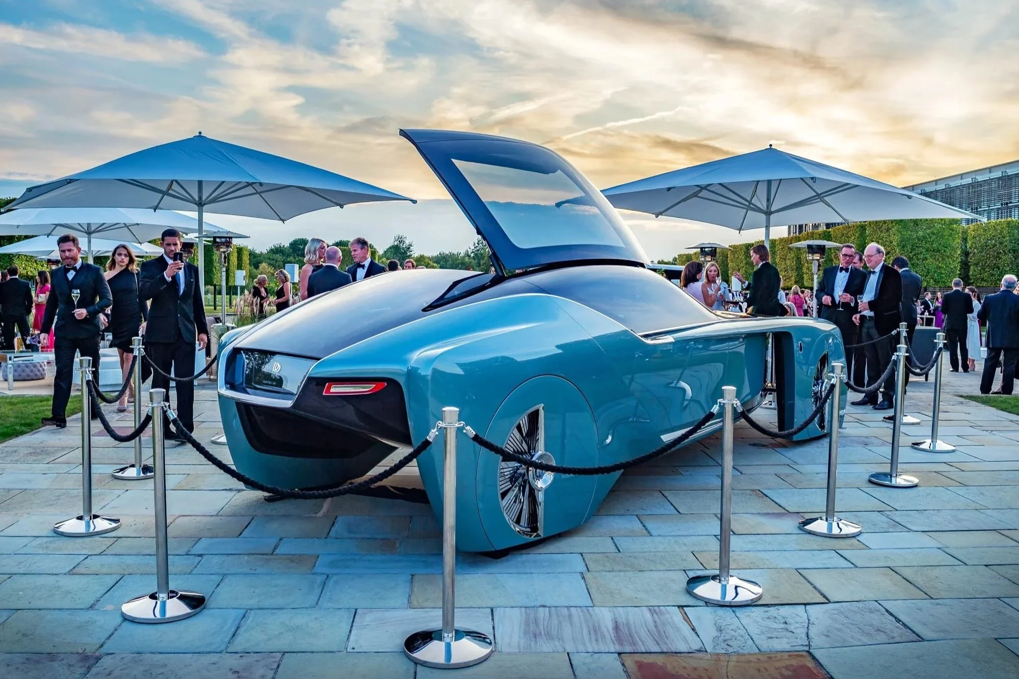 Rolls-Royce 103EX concept with guests at Goodwood during a brand event