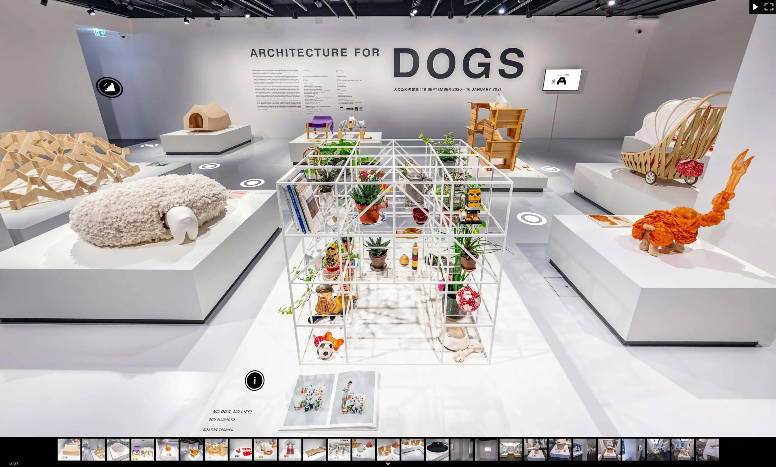 Architecture for Dogs exhibition at Japan House London – high-end 360 virtual tour by Dean Wright