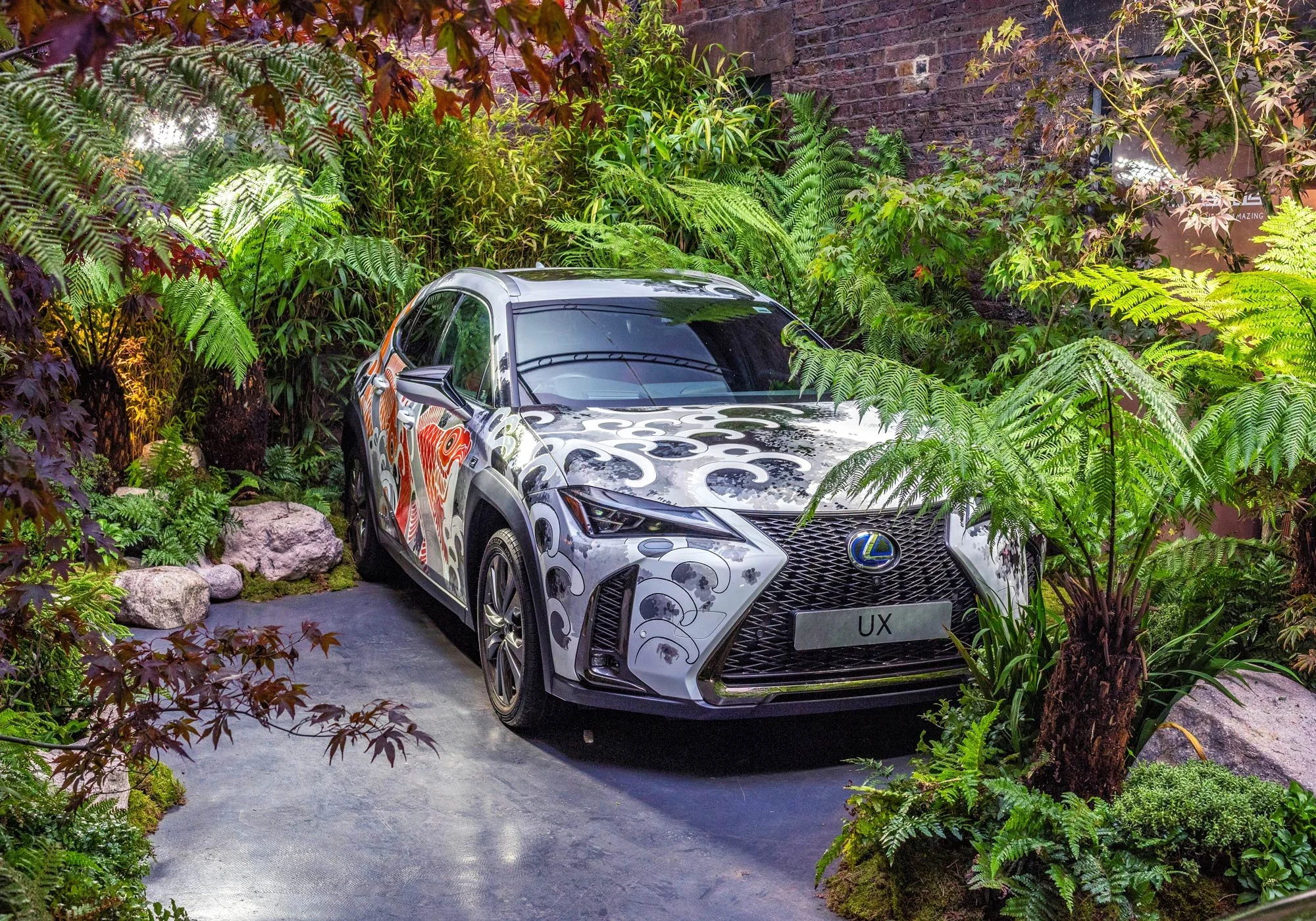 Tattooed Lexus UX by Claudia De Sabe brand activation photography London