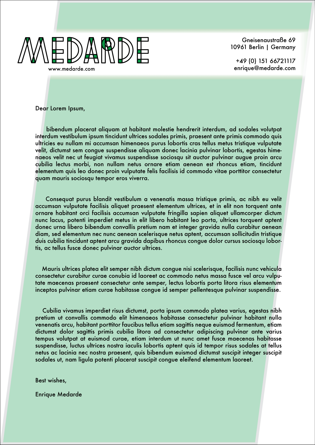 Green Letterhead