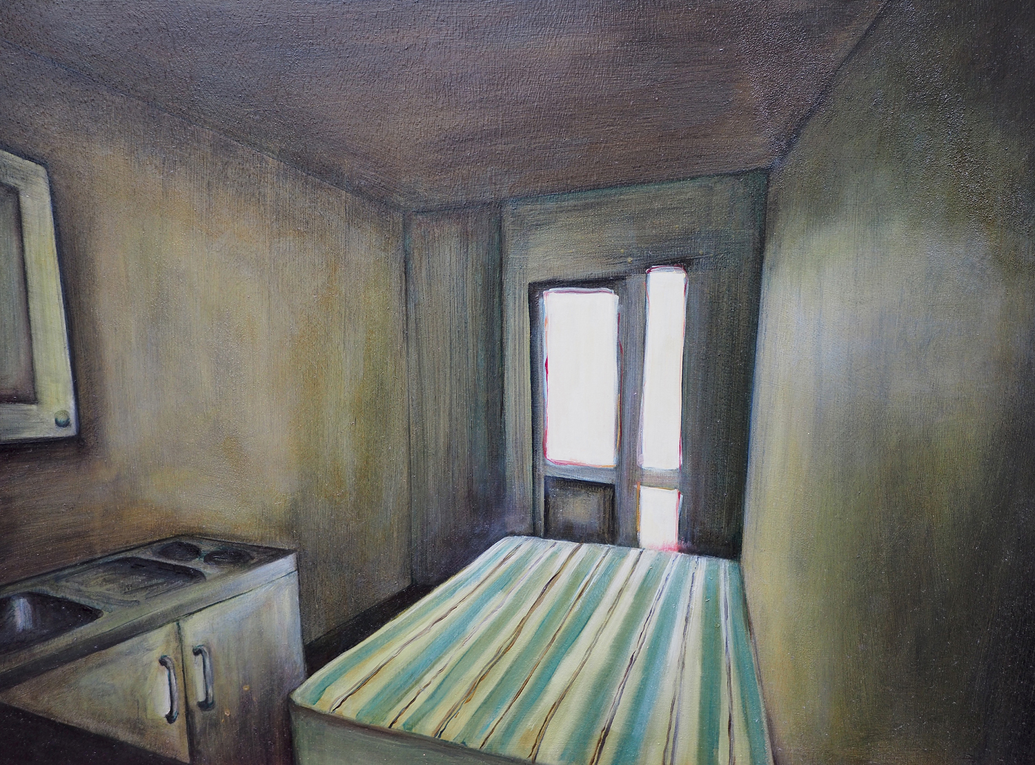 'Studio Flat in Kings Cross' oil on board. 65 x 40cms 2016