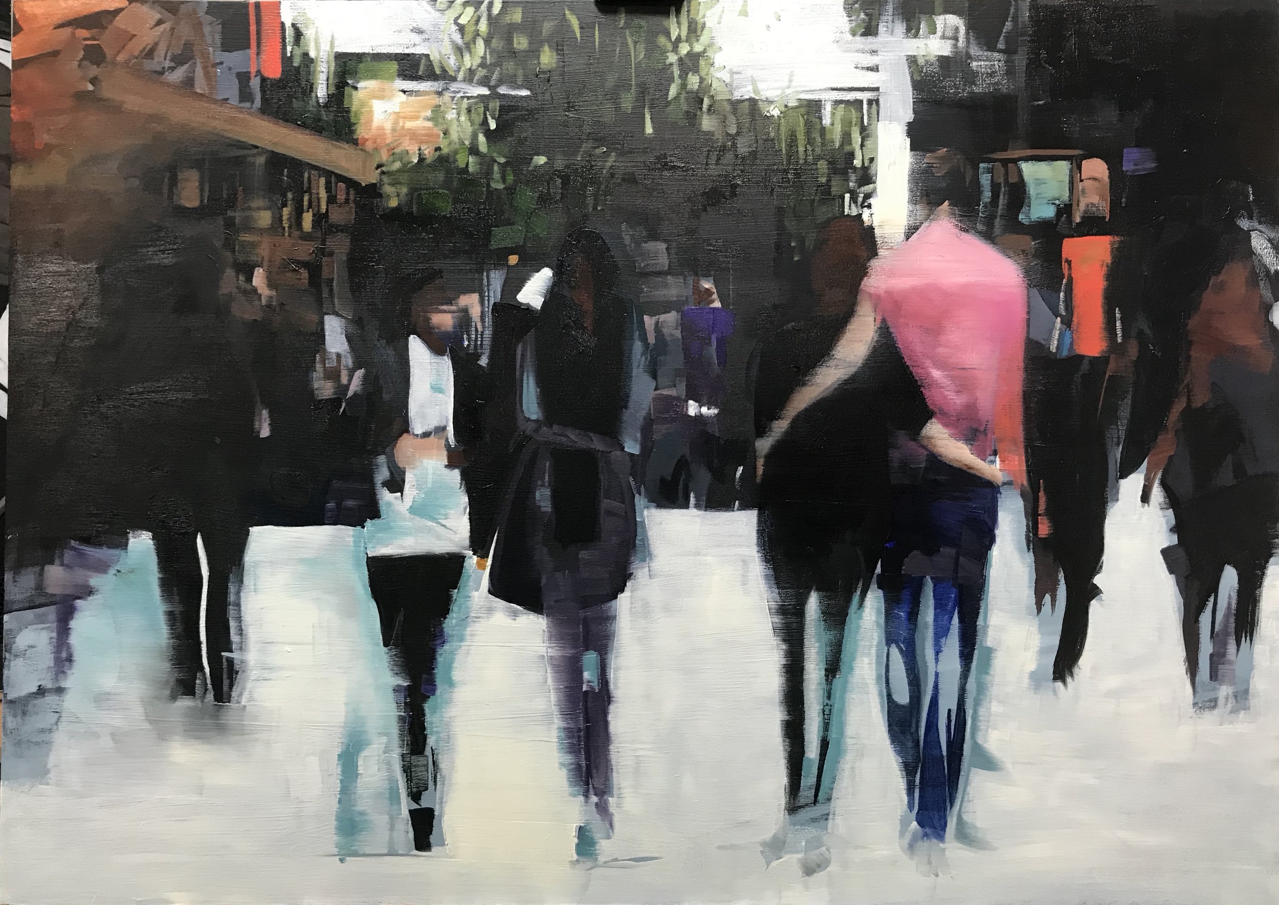 Together Again. 91 x 67cm. Framed in white