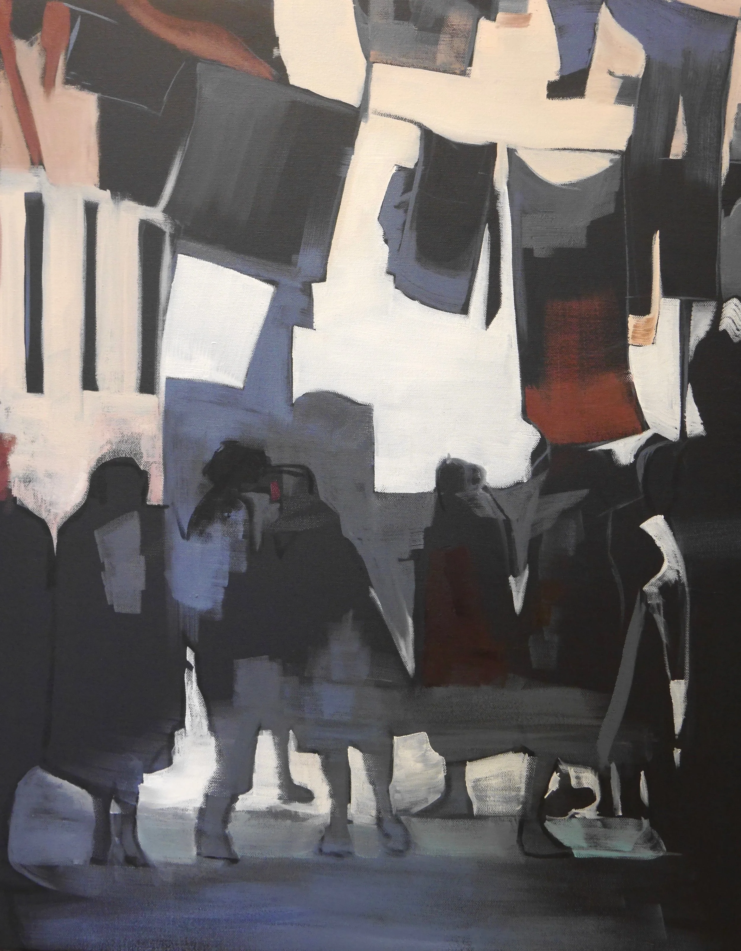 DID THEY SAY? OIL ON CANVAS. 75 X 60