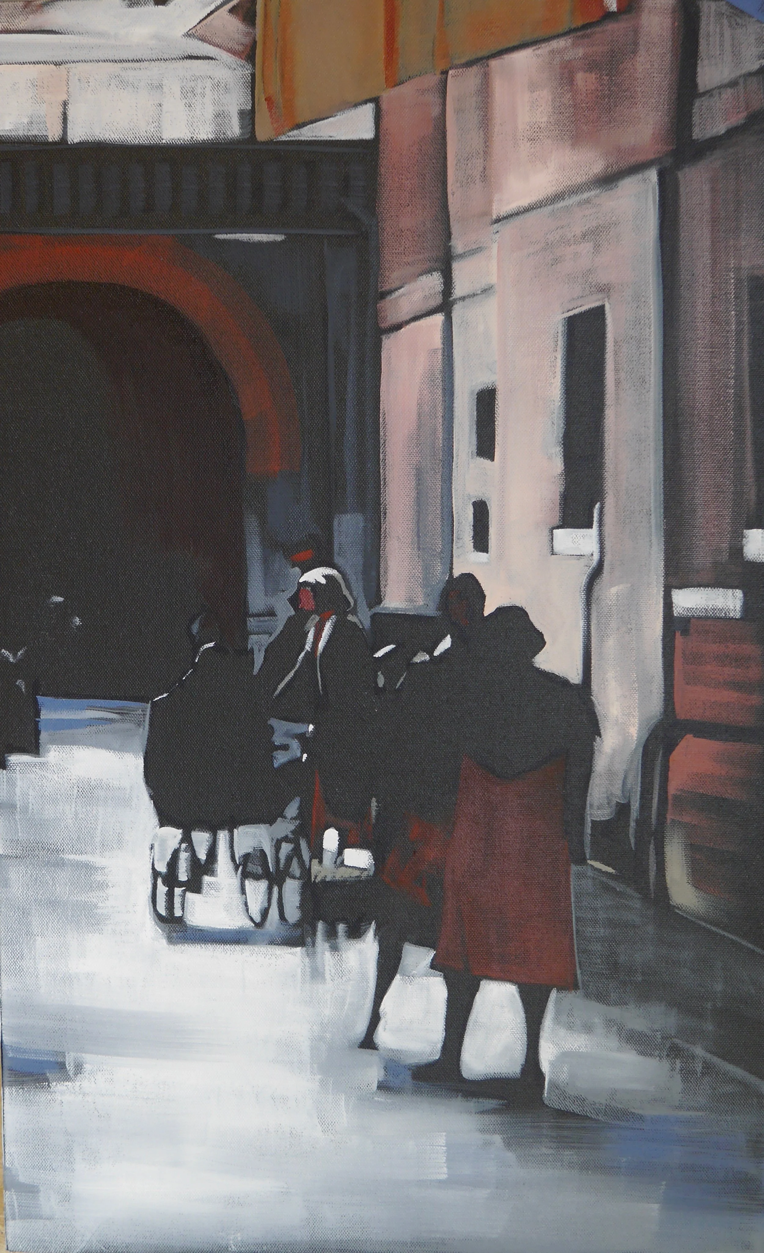 OUR HOME OIL ON CANVAS. 65 X 40