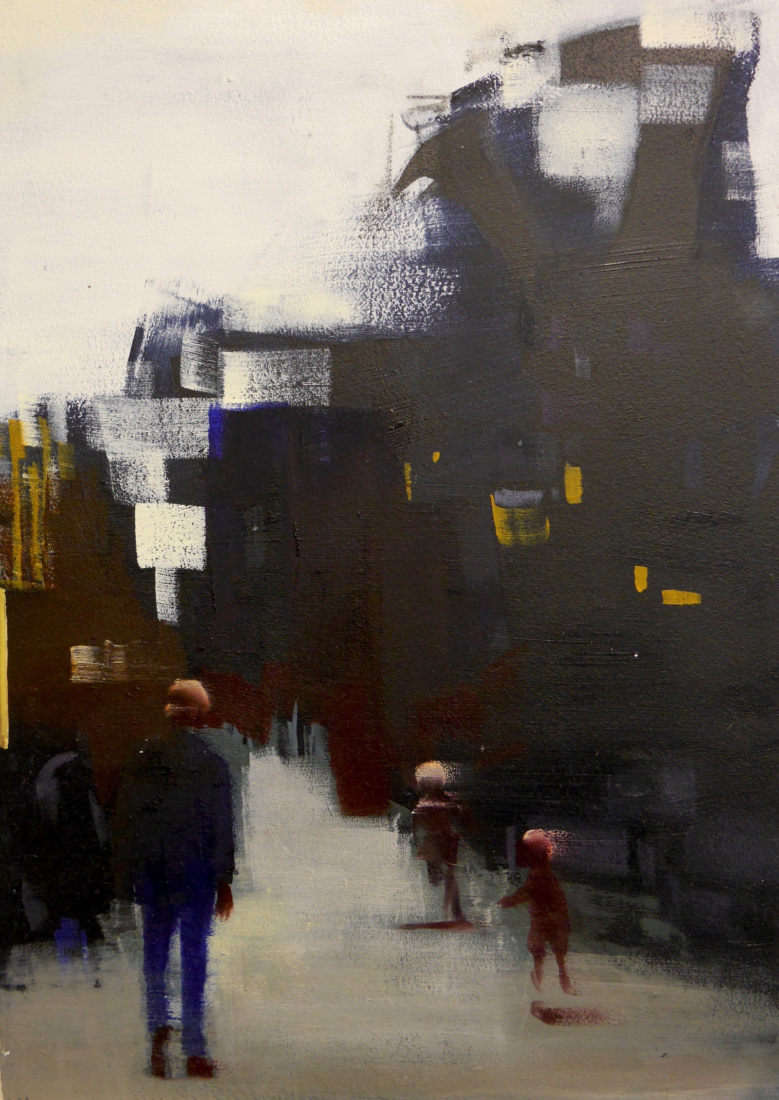 DONT GO. OIL ON WOODEN PANEL 49 X 37