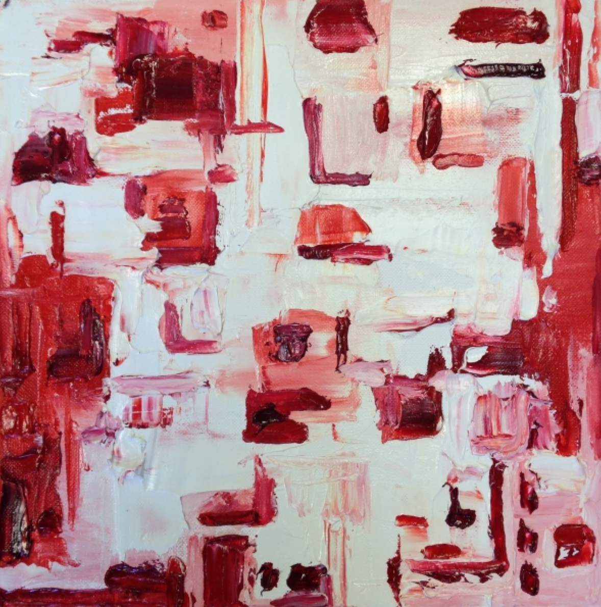  # 20  White and Red Abstract  by Jodie Maurer  12" x 12" | Oil | $265.00     Status: Available  Current Location:  C. Parker Gallery  