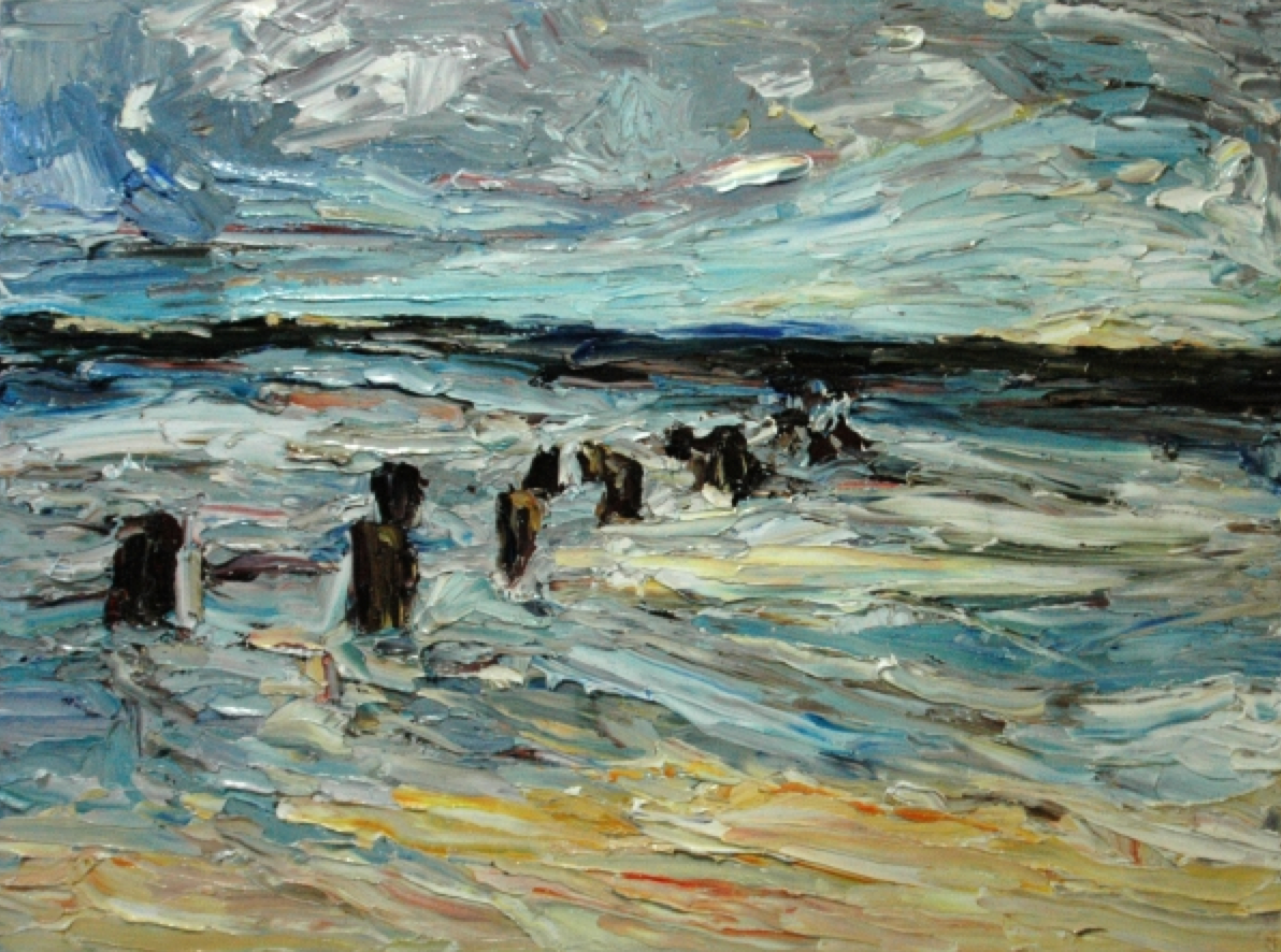  # 56  Stone Harbor Waves  by Jodie Maurer  30" x 40" | Oil | $1,800.00     Status: Available 