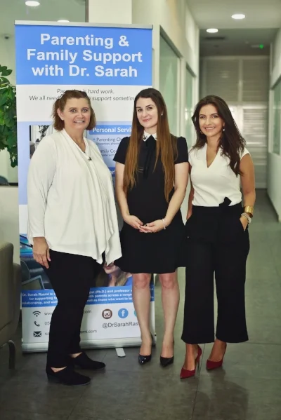 Cecile, Dr. Sarah, & Mirna at the first Sleep, Eat, Love event (26/10/2017)