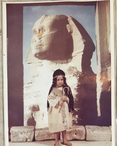 Dr. Sarah was an expat growing up. Here is a picture from one of her family's stints in Cairo, Egypt.