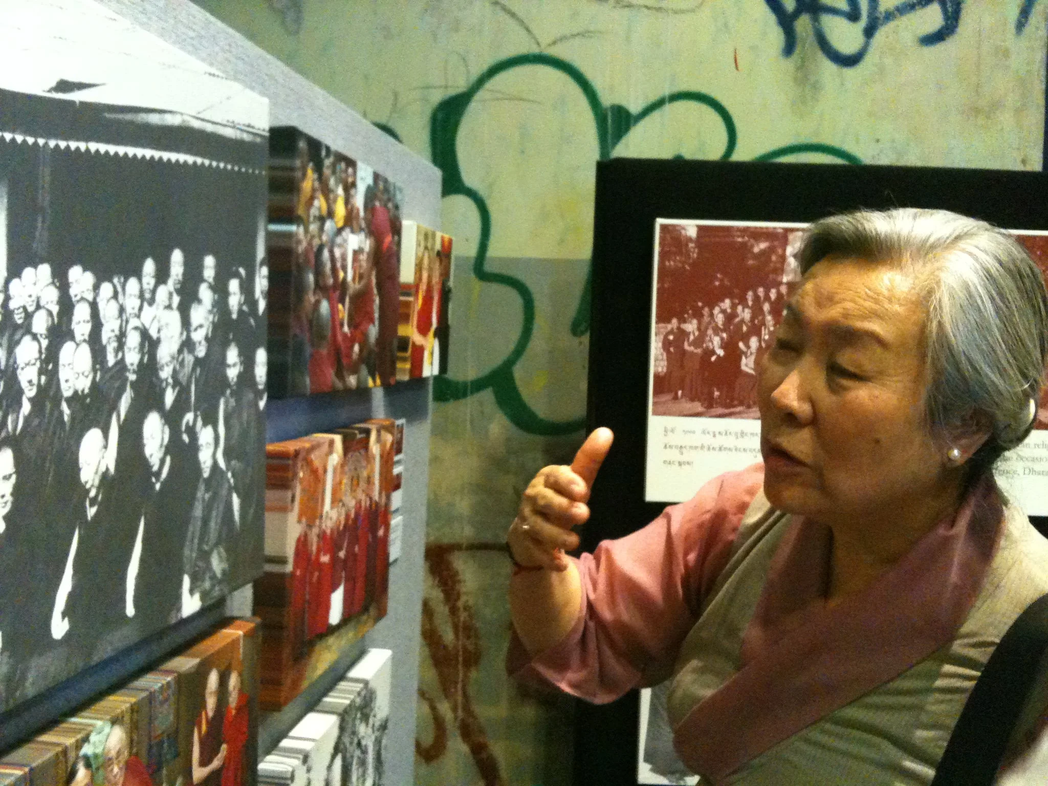 Jetsun Pema, The Dalai Lama's sister viewing The Dalai Lama's Journey Exhibition Festival of Tibet, Brisbane, QLD, 2011