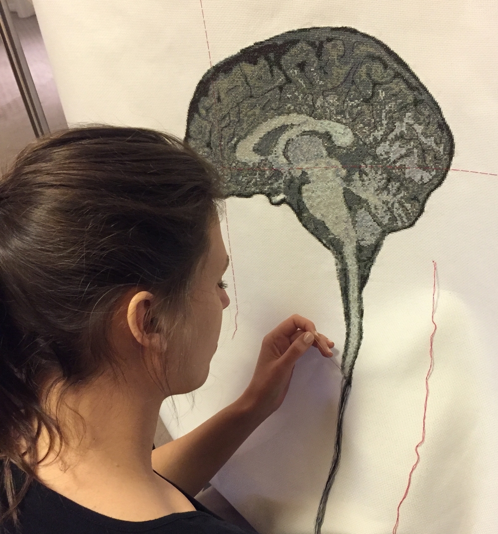 Lada Dedic adding the brain stem 