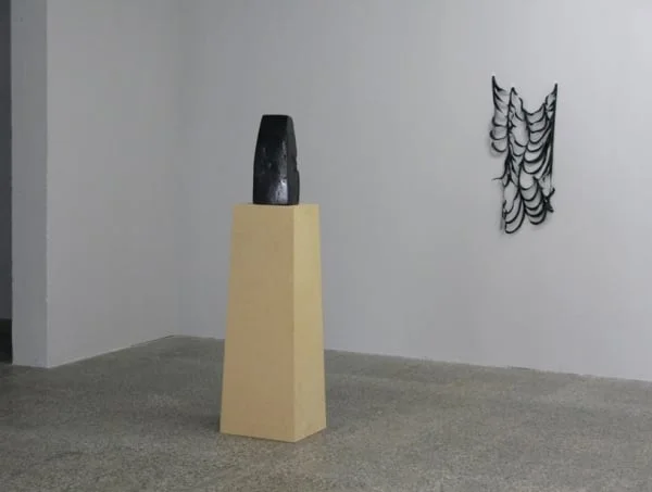 Inky canopy, 2011. Coal Untitled, 2011. Paper (background)