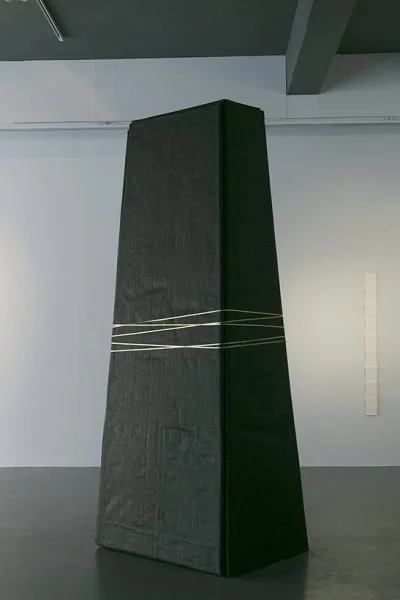 A shade , 2014 Dyed concrete, brass strip