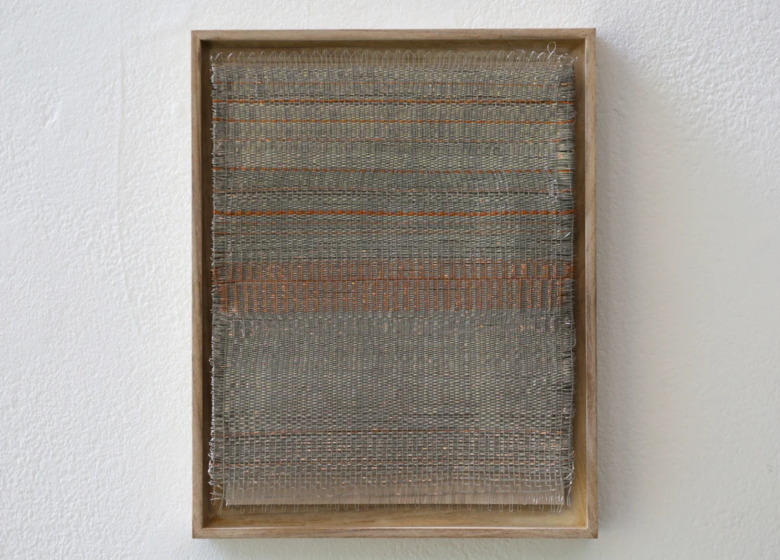 Untitled , 2016. Woven copper and steel wire